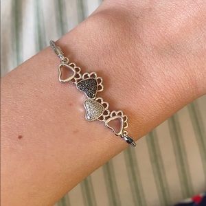 Diamond Paw bracelet (1/10 ct/sterling silver)